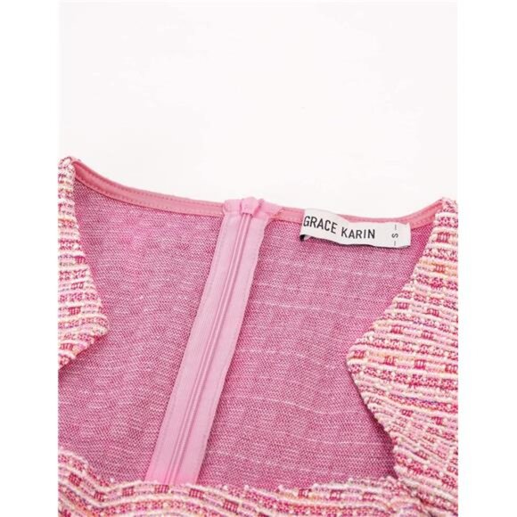 Women Pink‎ Pencil Maxi Formal Office Attire Bodycon Elegant Cap Sleeve Dress - Picture 3 of 6